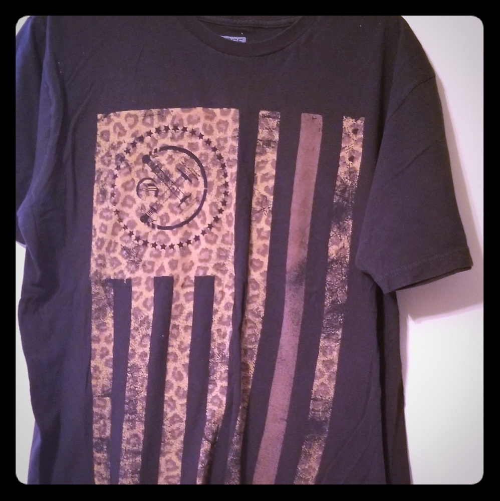 Men's leopard Flag t-shirt